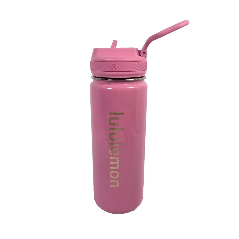 Lululemon Back to Life Sport Bottle 18oz Pink NWT Insulated Straw Lid Handle
